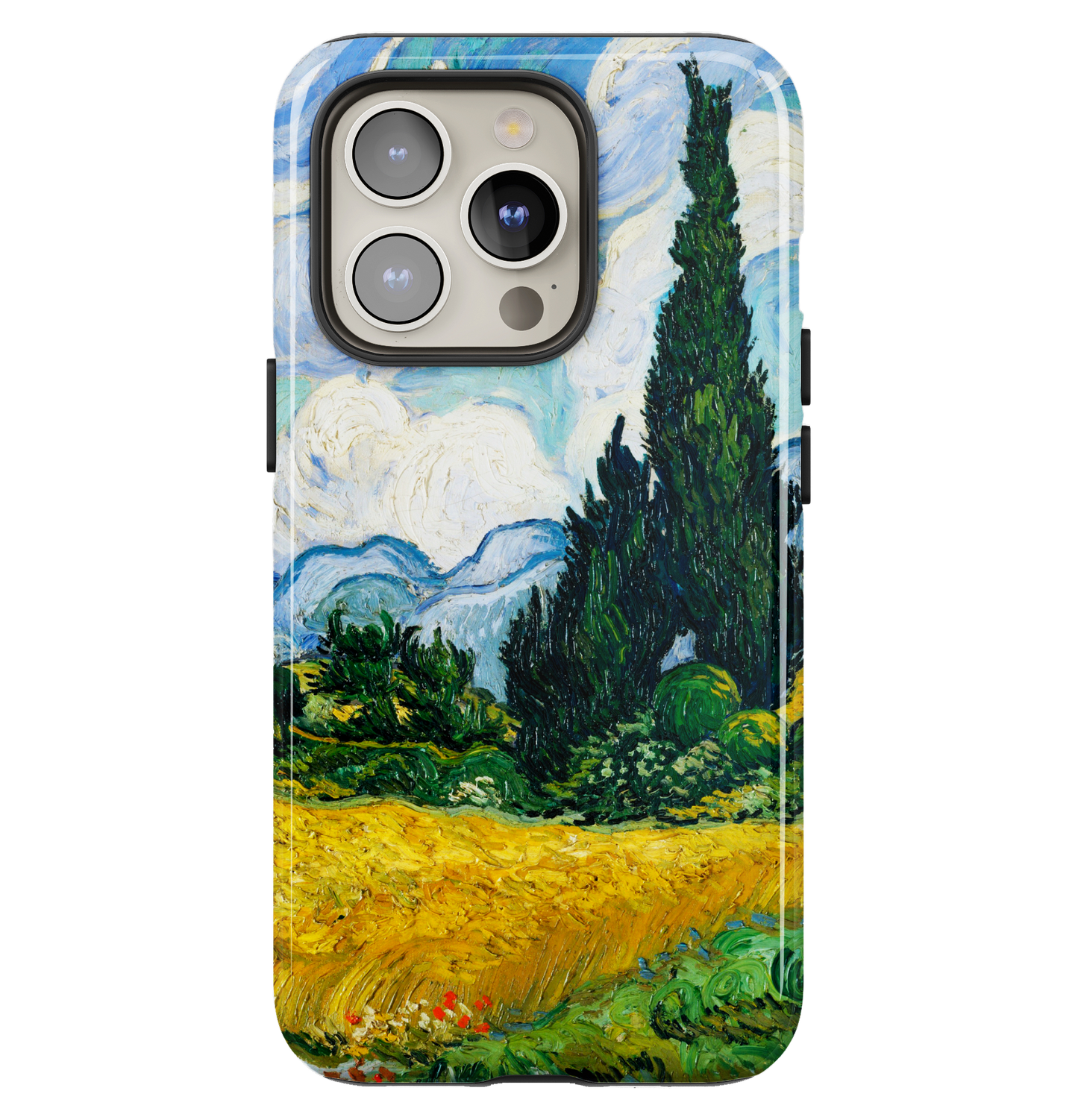 Wheat Field with Cypresses