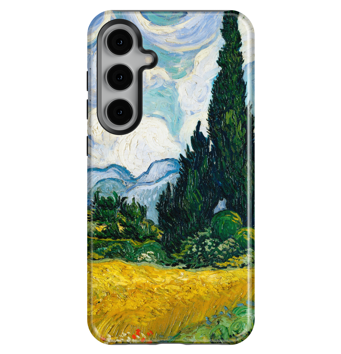 Wheat Field with Cypresses