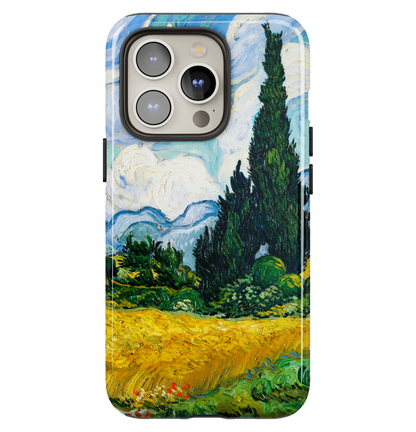 Wheat Field with Cypresses
