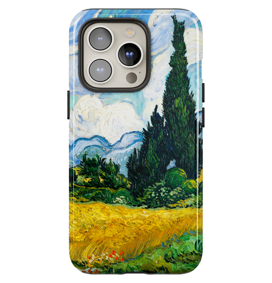 Wheat Field with Cypresses