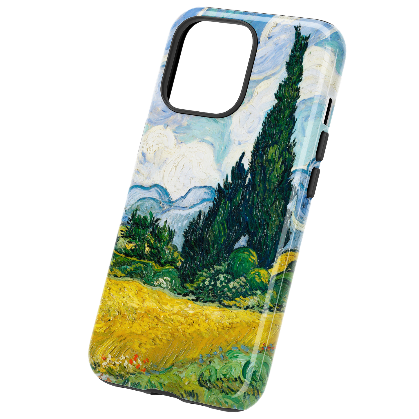 Wheat Field with Cypresses