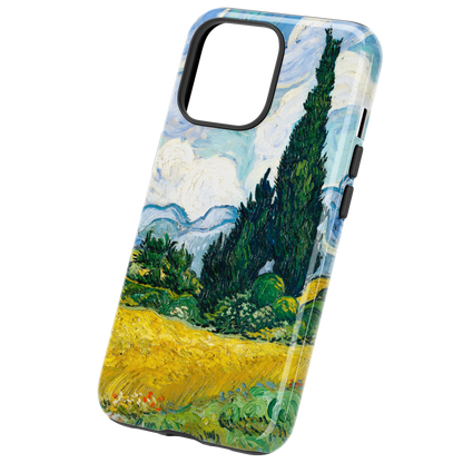Wheat Field with Cypresses