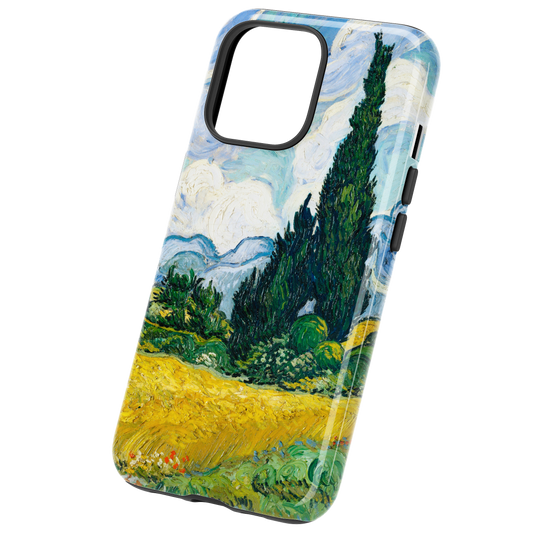 Wheat Field with Cypresses