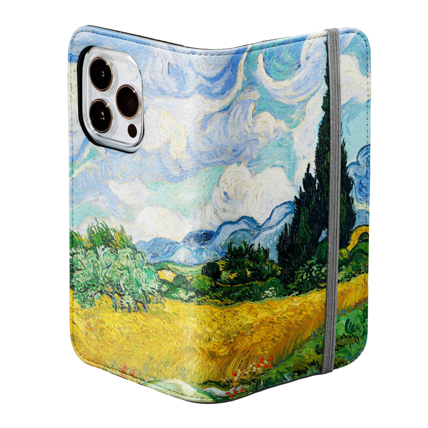 Wheat Field with Cypresses