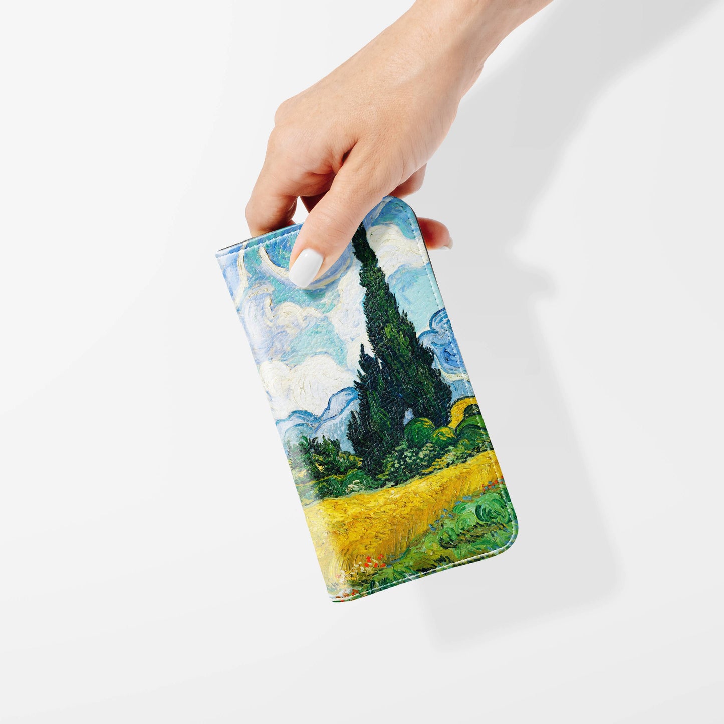 Wheat Field with Cypresses